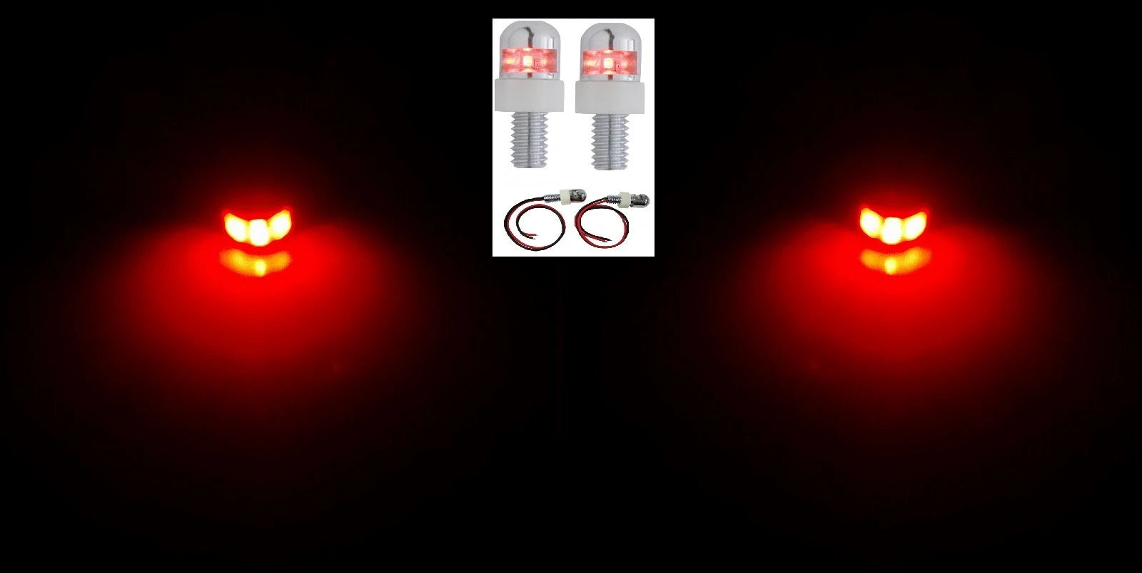 Red LED License Plate Light Fasteners Bolts for Universal Car Truck Hot Rod