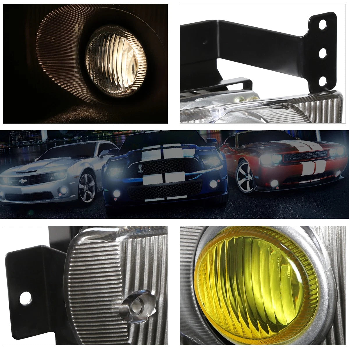 Front Bumper Fog Lights with Switch for Honda Civic 4Dr (1992–1995)