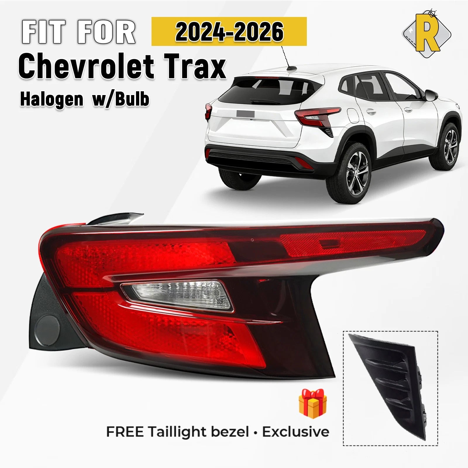 Halogen Tail Light Brake Lamp Right Passenger for Chevy Trax (2024–2026)