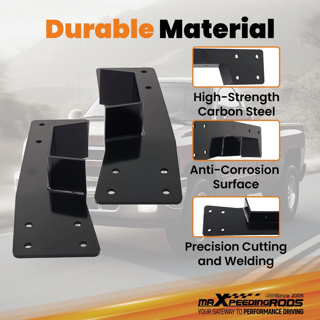 2X Rear Axle Lowering C-Notch Kit for Chevy Silverado GMC Sierra 1500 (1999–2006)