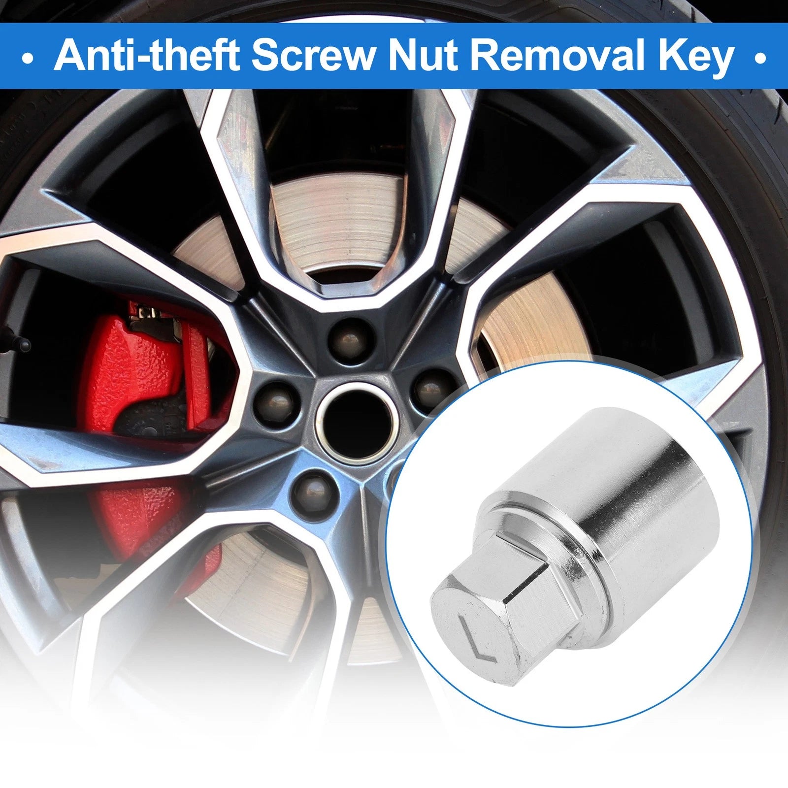Type L Wheel Lock Lugnut Antitheft Key Socket for Skoda VW 