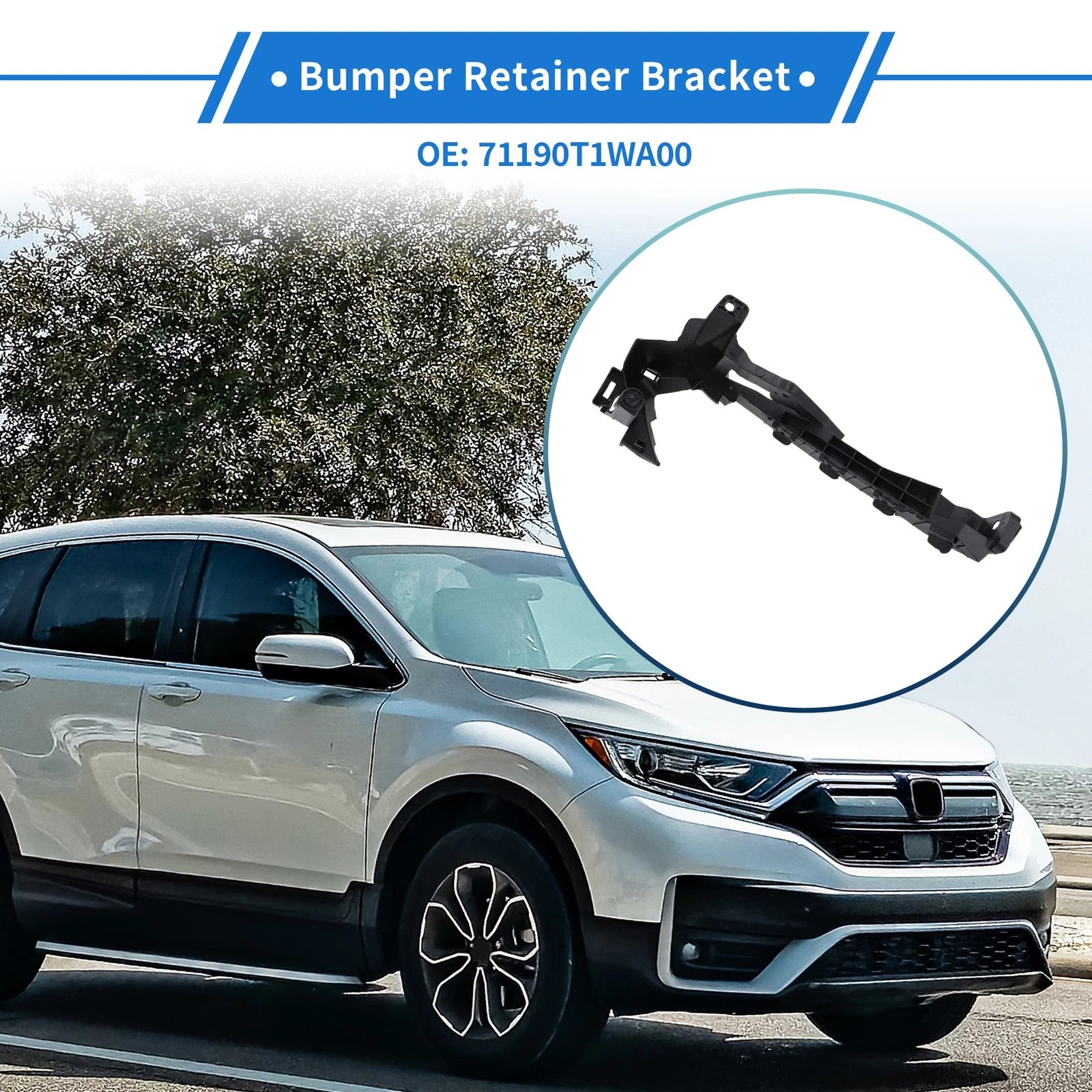 1 Pcs Front Left Bumper Retainer Bracket No. 71190T1WA00 for Honda CR-V (2015–2016)