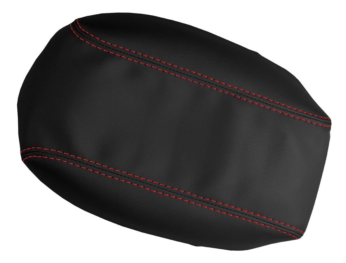Console Armrest Cover for Toyota Corolla (2014–2019) Red Stitch PVC Leather