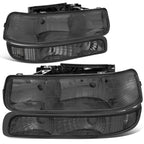 Smoked Headlight + Clear Bumper + 3D LED Brake/Tail Light for Silverado (1999–2002)