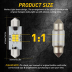 Set of 4 LED Super White Interior Dome Map Light Bulbs for Car