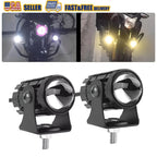 2X LED Headlight Fog Driving Spot Light for Motorcycle