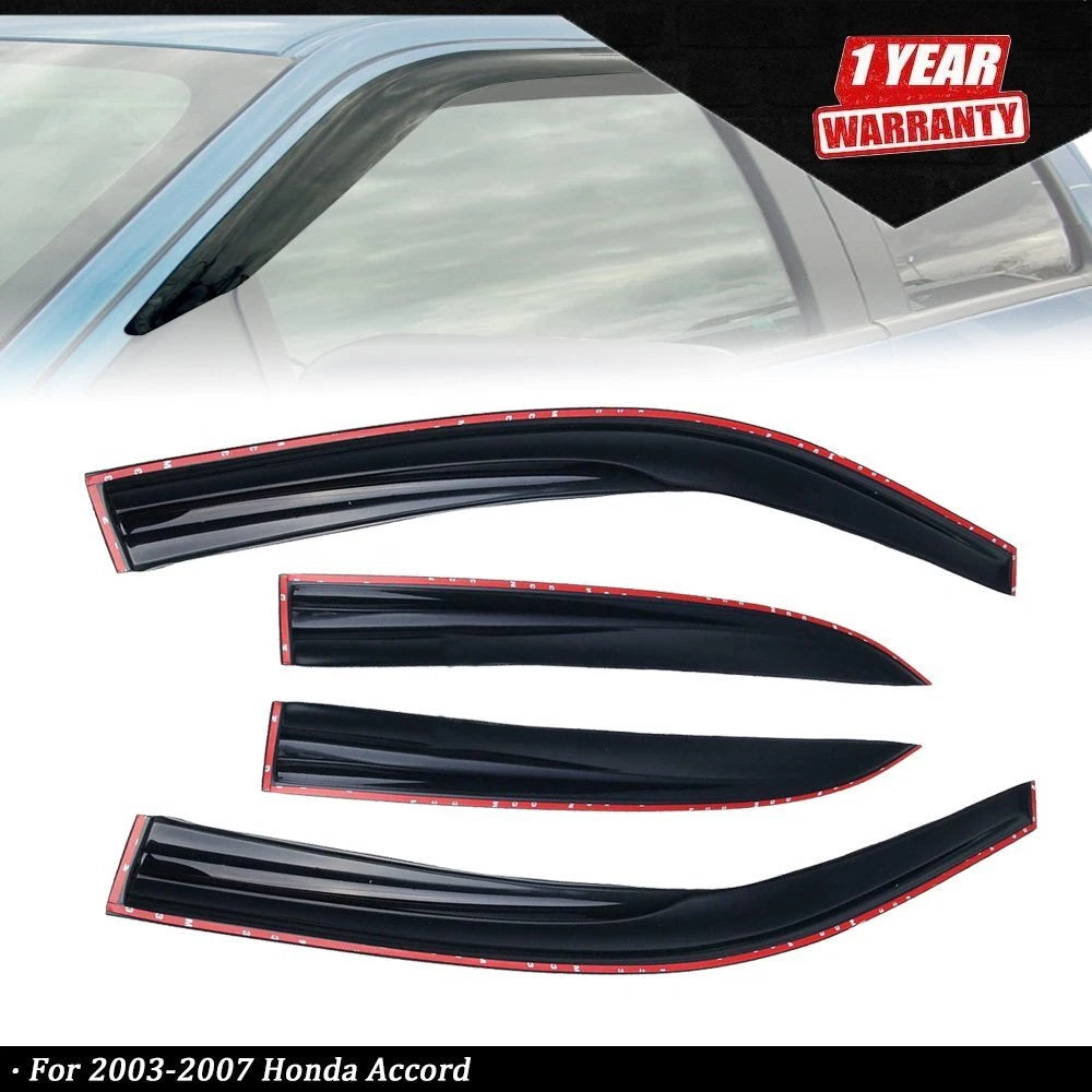Set of 4 Window Visor Vent Shades for Honda Accord (2003-2007)