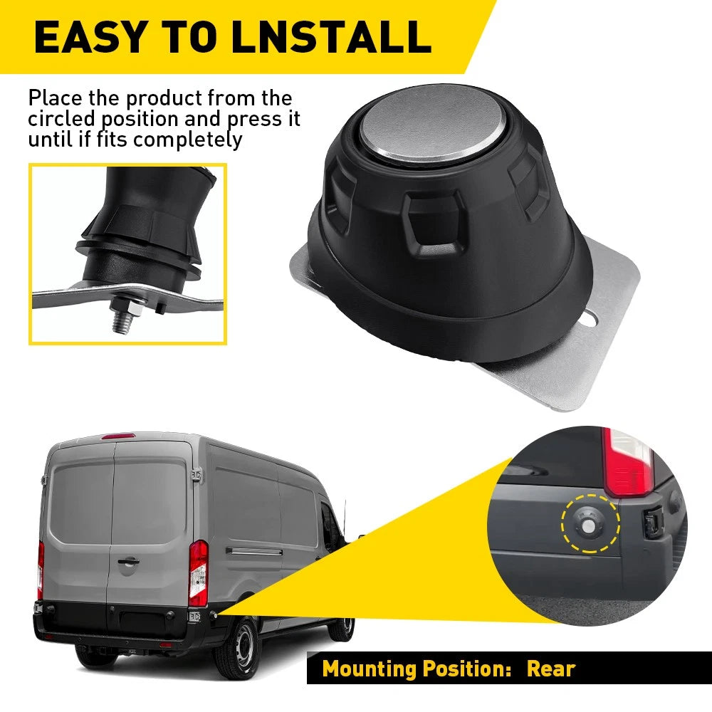 Back Door Magnet Bumper Stop Holder + Cover for Ford Transit 150 250 350 (2015–2024)
