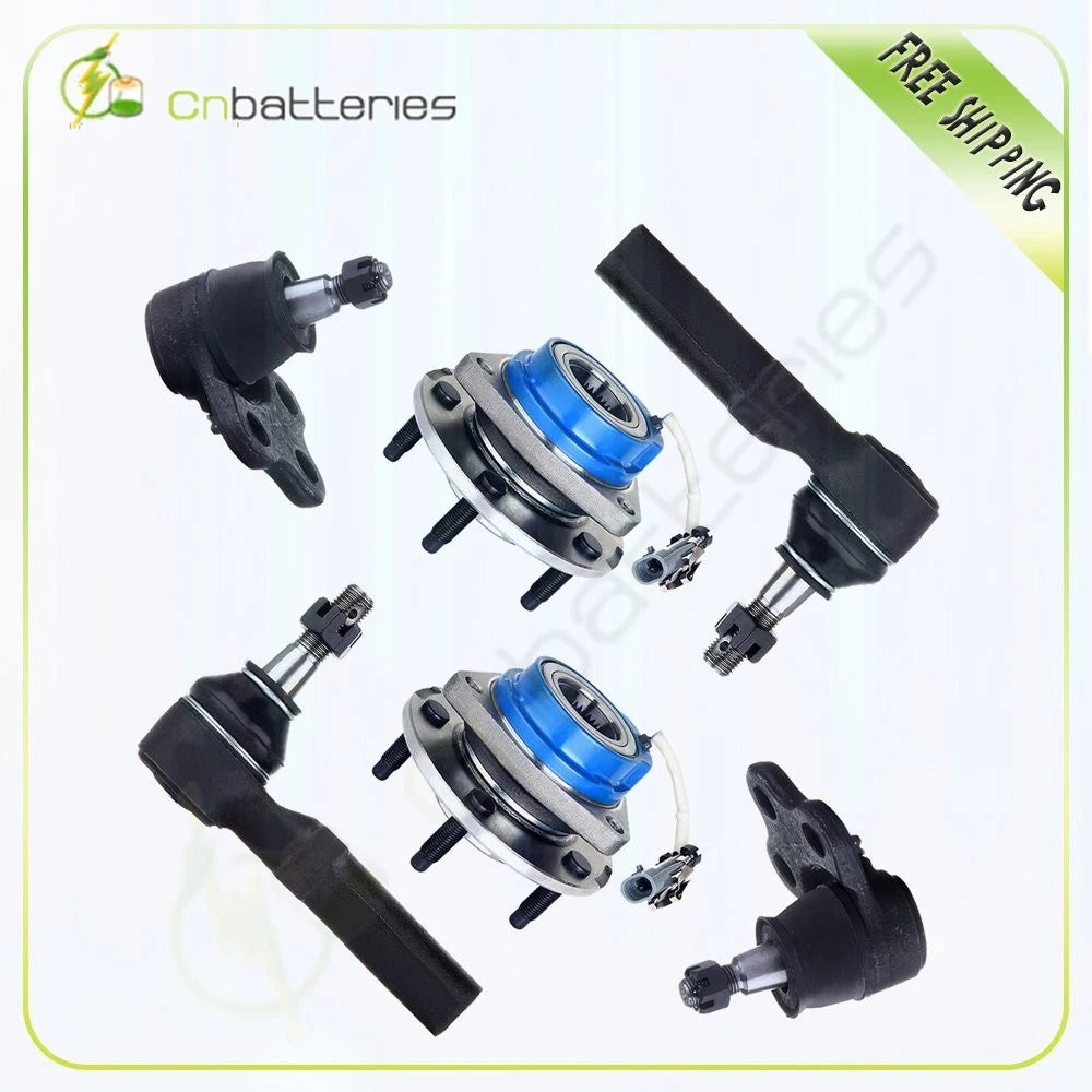 Set of 6 Tie Rods, Ball Joints & Wheel Hub Bearings for 2000 Impala, Venture