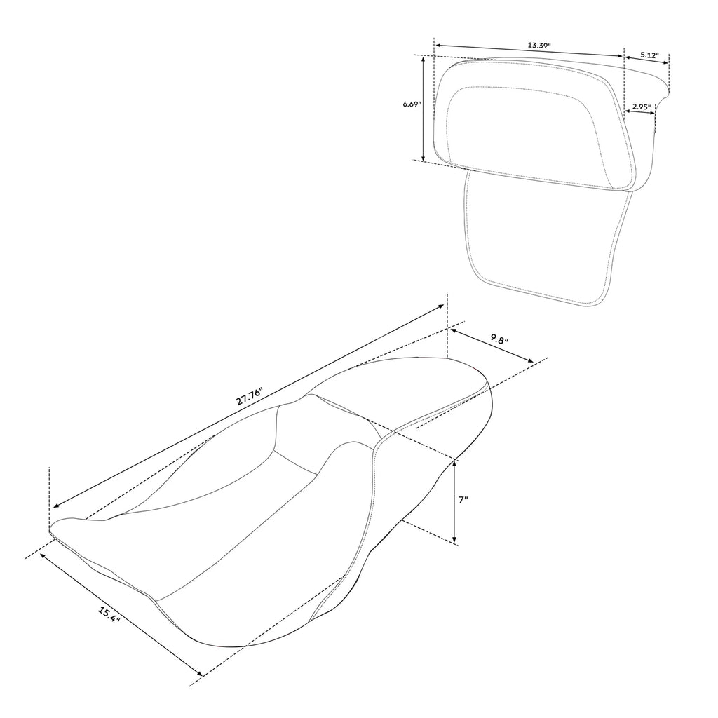 Passenger Seat Backrest for Harley Touring Road Street Glide (2014–2023)