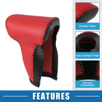 Gear Shift Lever Cover for Honda CR-V (2017–2022) Black Red Faux Leather