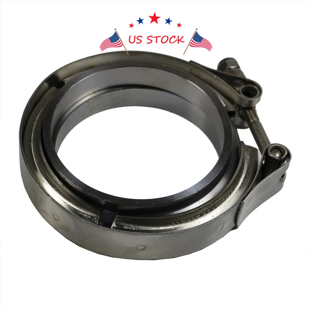 Set of 4 V-Band Flange Clamps for Exhaust Downpipe (Universal)