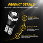 Set of 2 AUXITO T10 168 LED License Plate Light Bulbs 2825 194 W5W