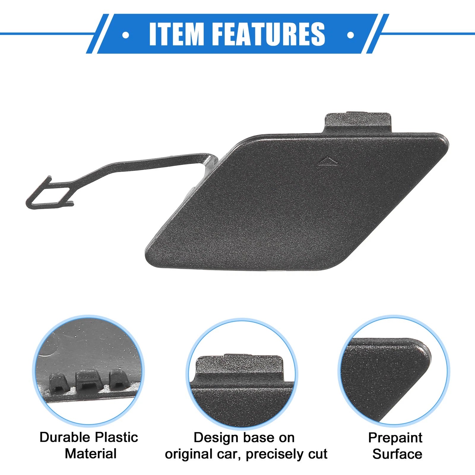 Tow Hook Eye Hole Cover Cap for BMW 3 F30 (2012–2015) Deep Gray