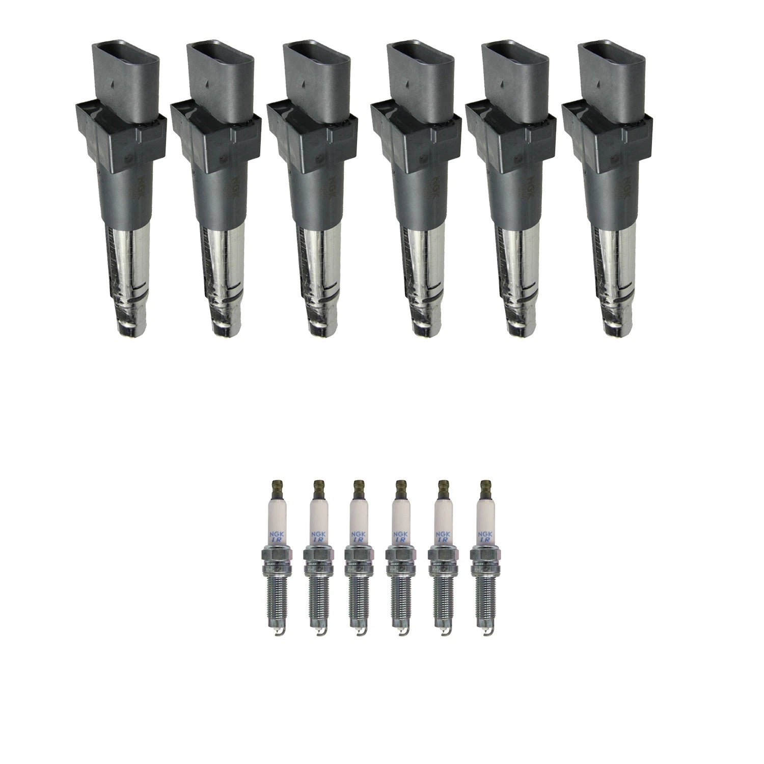 Set of 6 NGK Ignition Coils & Iridium Spark Plugs for Volkswagen Atlas CC, Passat, Touareg (3.6 V6)