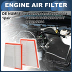Engine Air Filter No. 642094280490 for Mercedes-Benz CLS500 (2006–2011) 1 Pair