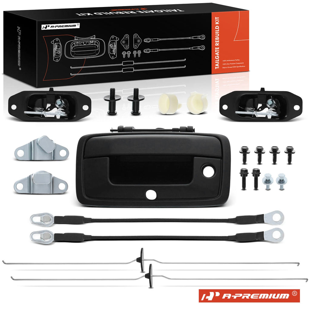 Tailgate Hardware Rebuild Kit with Cable & Rod for Chevy Silverado 1500 (2007–2018)