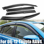 Window Visors for Toyota RAV4 (2006–2012) Black Reinforced Acrylic