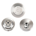 Chrome 2 Groove Long Water Pump & Crank Kit for Small Block Chevy (283-350)