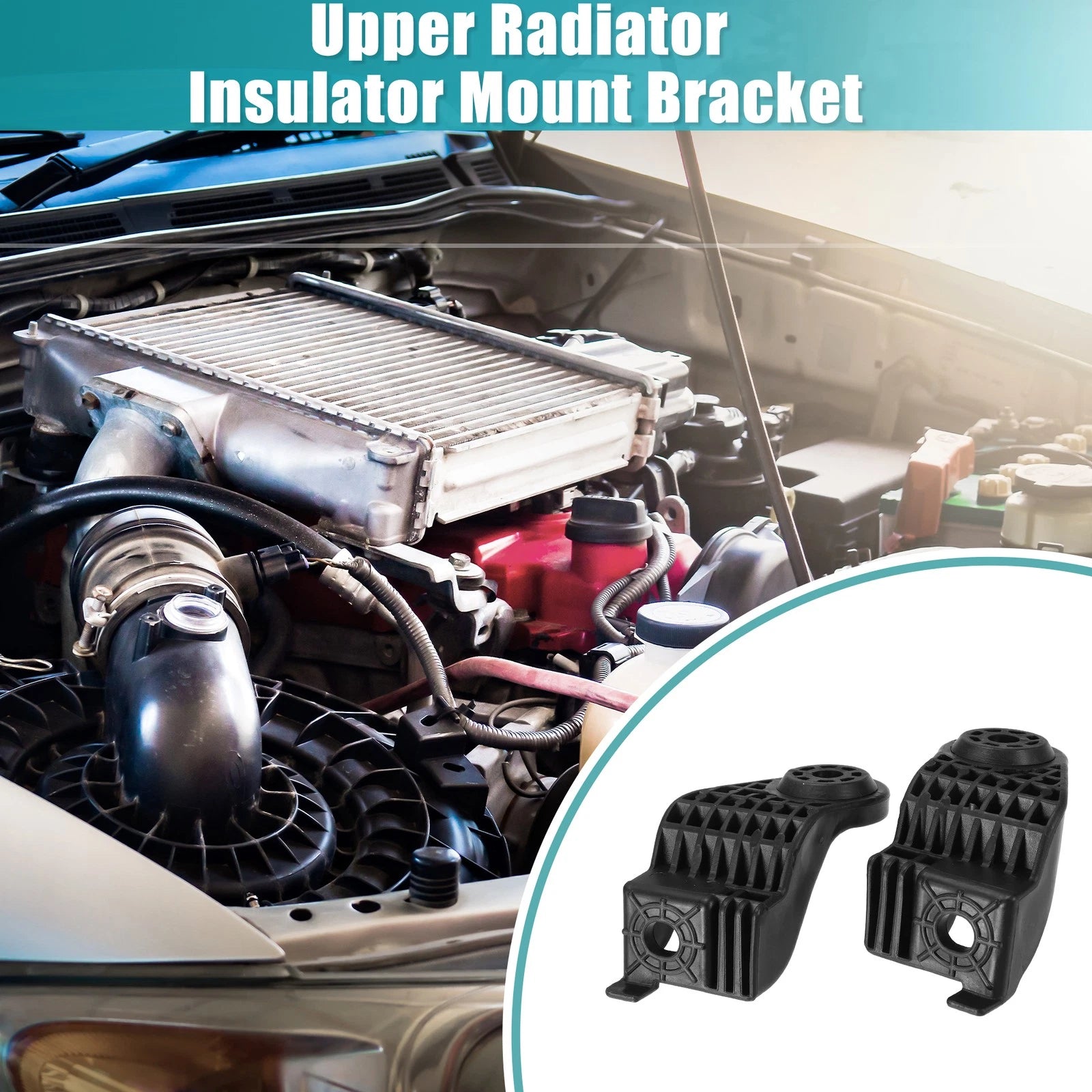 2X Upper Radiator Insulator Mount Bracket for GMC Terrain (2018–2021) No.84981711