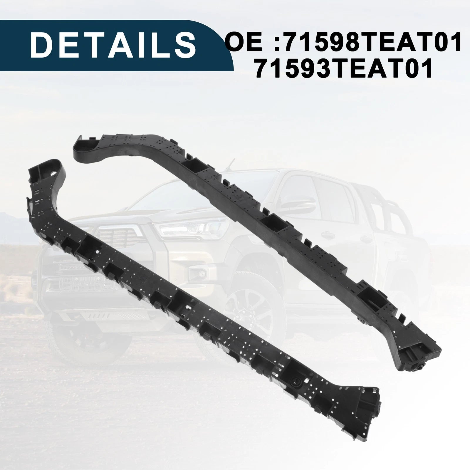 1 Pair Rear Bumper Retainer Bracket No. 71598TEAT01 for Honda Civic Sedan (2016–2020)