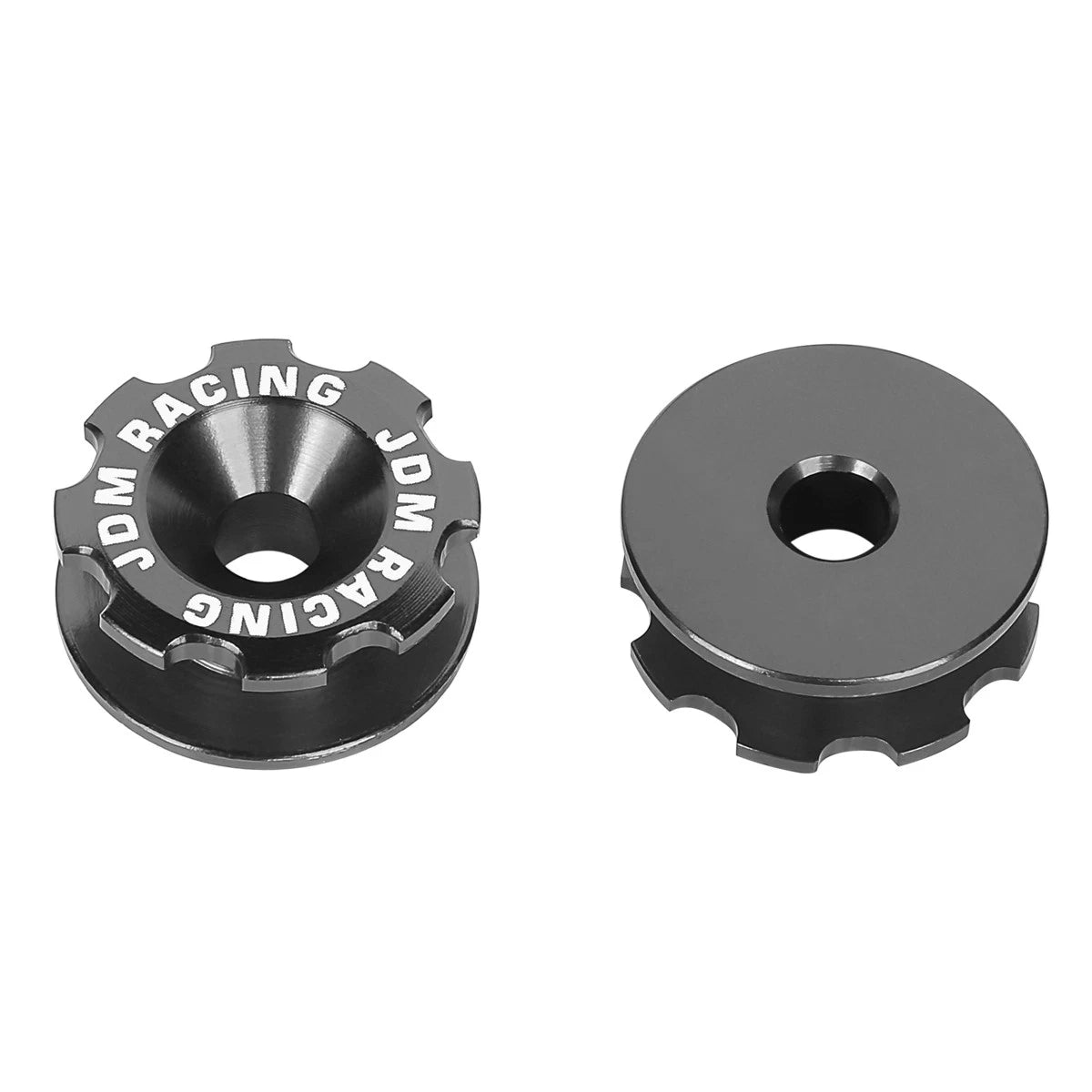 Set of 4 Aluminum Gun Metal Bumper Quick Release Fasteners for Gear Lid
