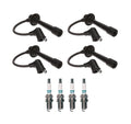 Denso 7mm Wire Set & 4 Iridium TT Spark Plugs for Mazda Miata (1990–2005)