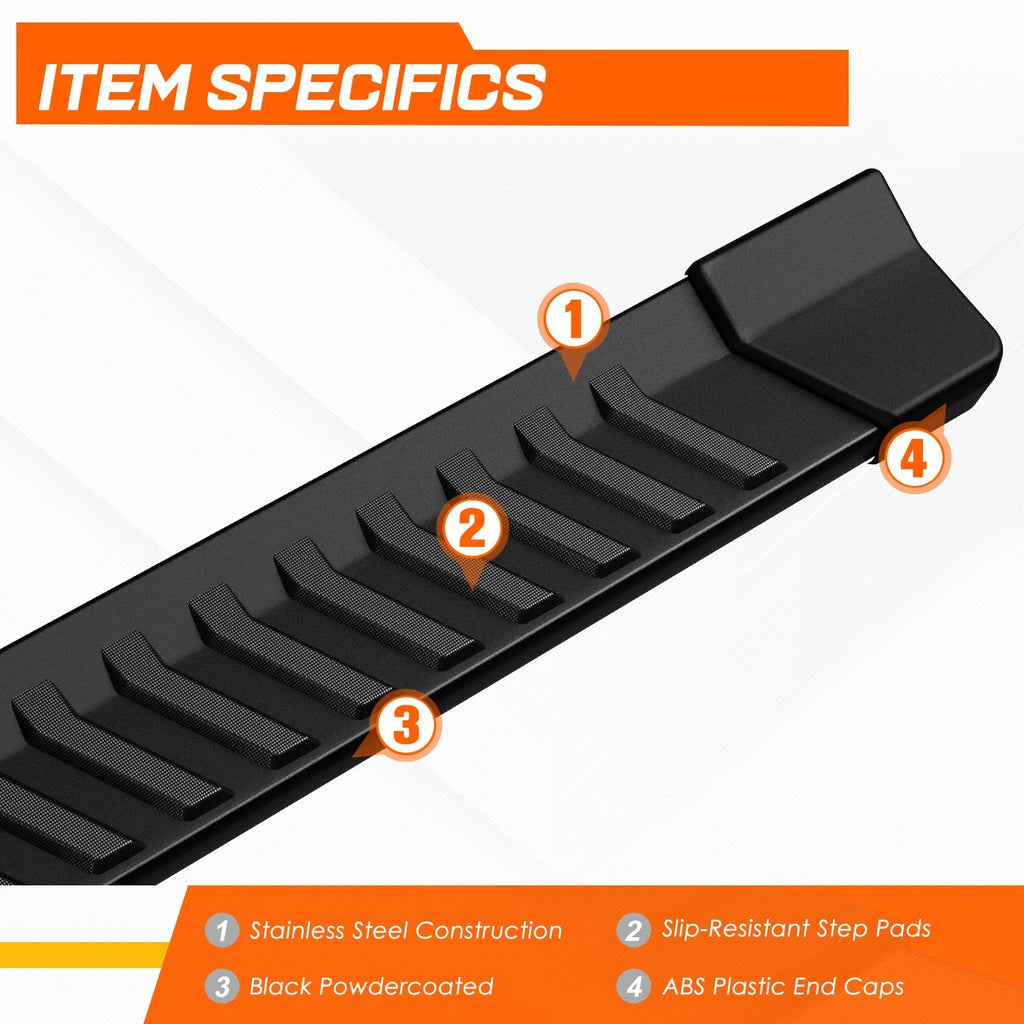 Stainless Steel 6" Side Step Running Board Nerf Bar for Ford F150 (2004–2014)