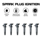 6X Ignition Coils for Hyundai Santa Fe Azera Sonata Kia K900 Optima Sorento (2013–2020)