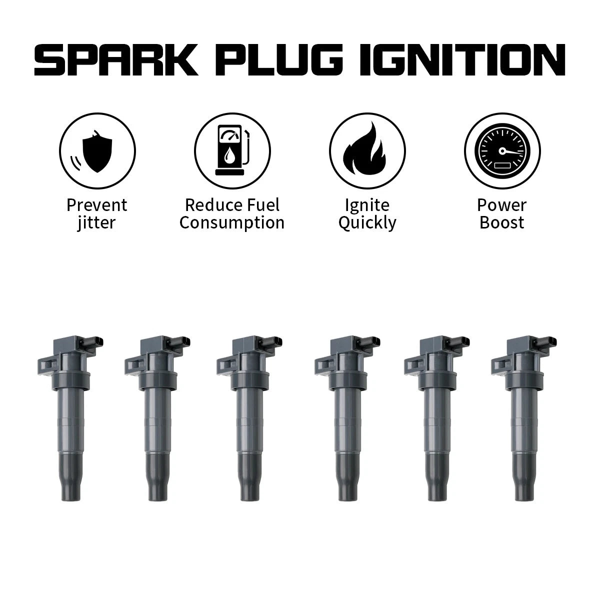 6X Ignition Coils for Hyundai Santa Fe Azera Sonata Kia K900 Optima Sorento (2013–2020)