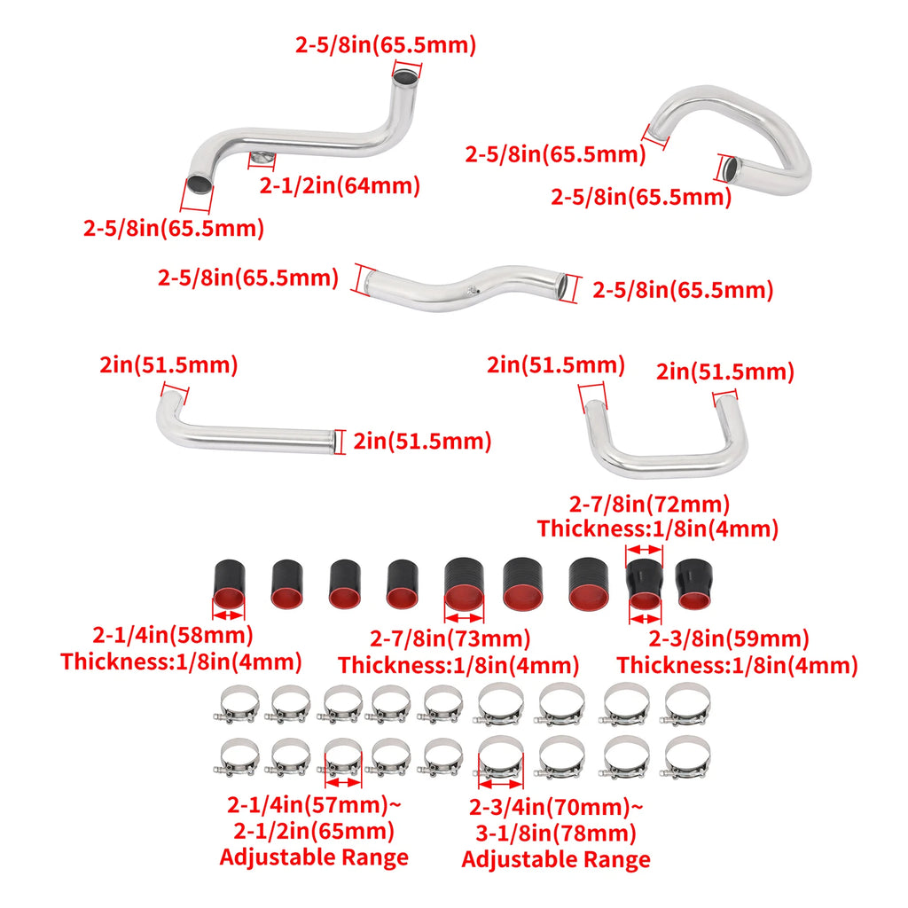 Intercooler Pipe & Boot Kit for Acura Integra, Honda Civic (1990–2001)