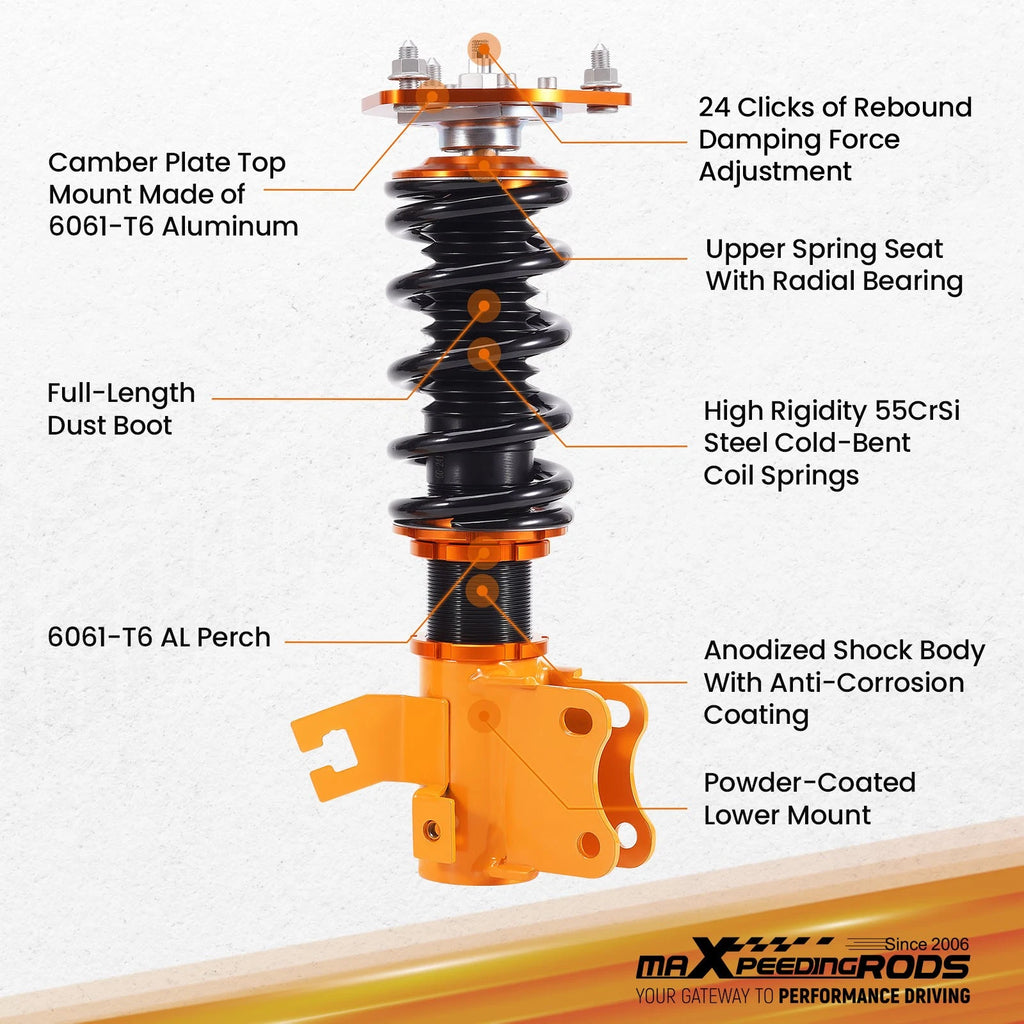 24 Way Adjustable Coilovers for Nissan 240SX S13 (1989-1994)