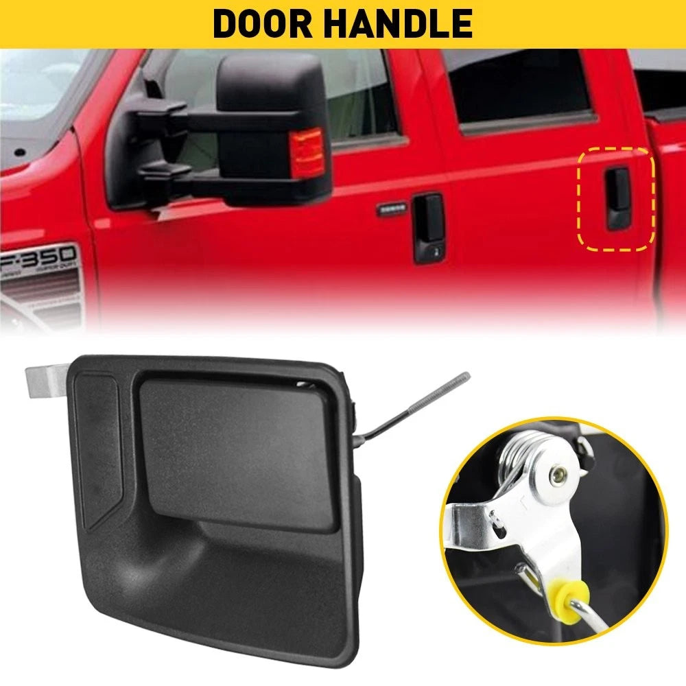 Rear Outside Door Handle Black Passenger Side Right RH for Super Duty V (2008–2010)