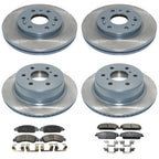 Set of 2 Vented Disc Brake Rotors & Ceramic Pads for Tahoe Yukon (2000–2006)