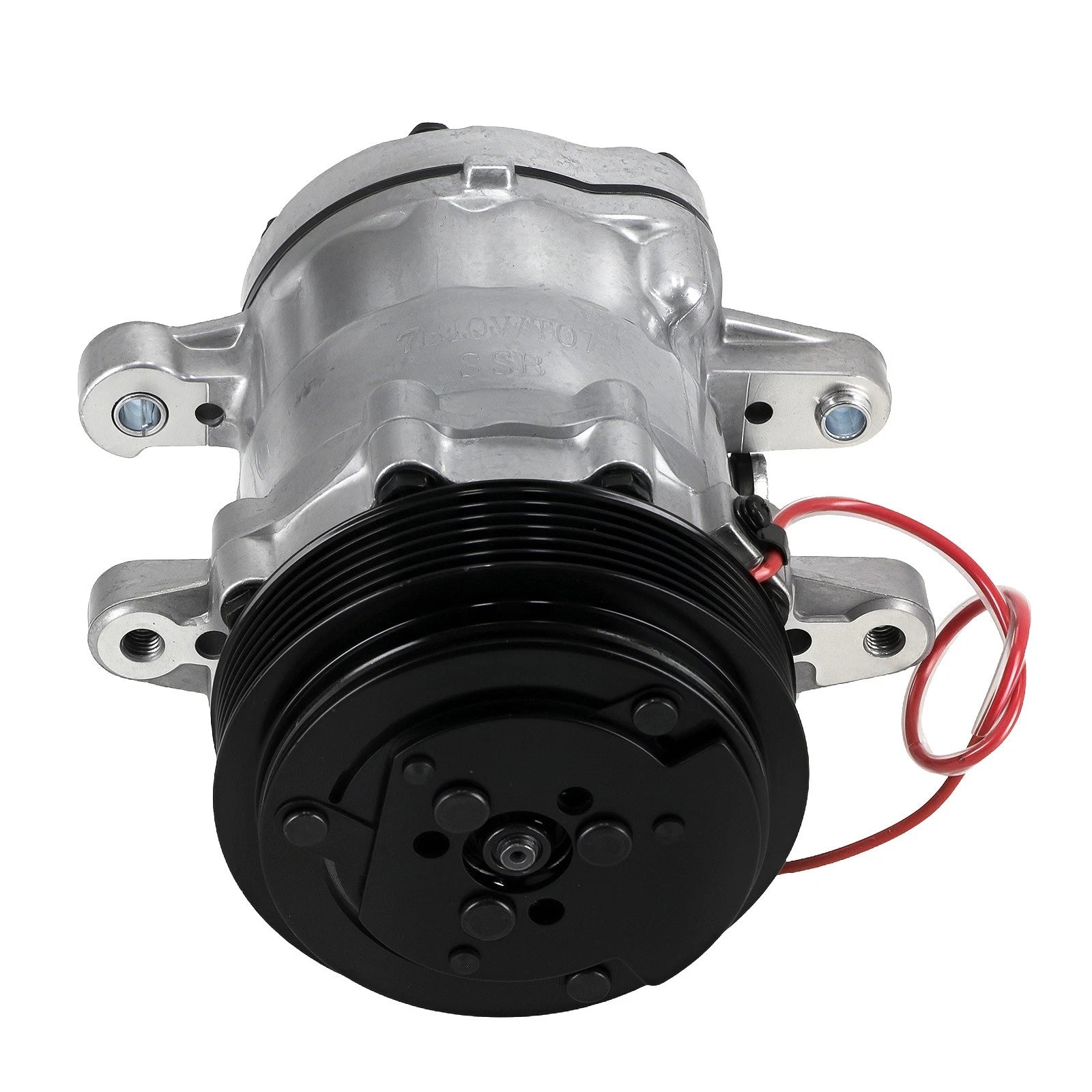 AC Compressor w/ 6-Groove Pulley for Sanden SD7 (HC5005BK)