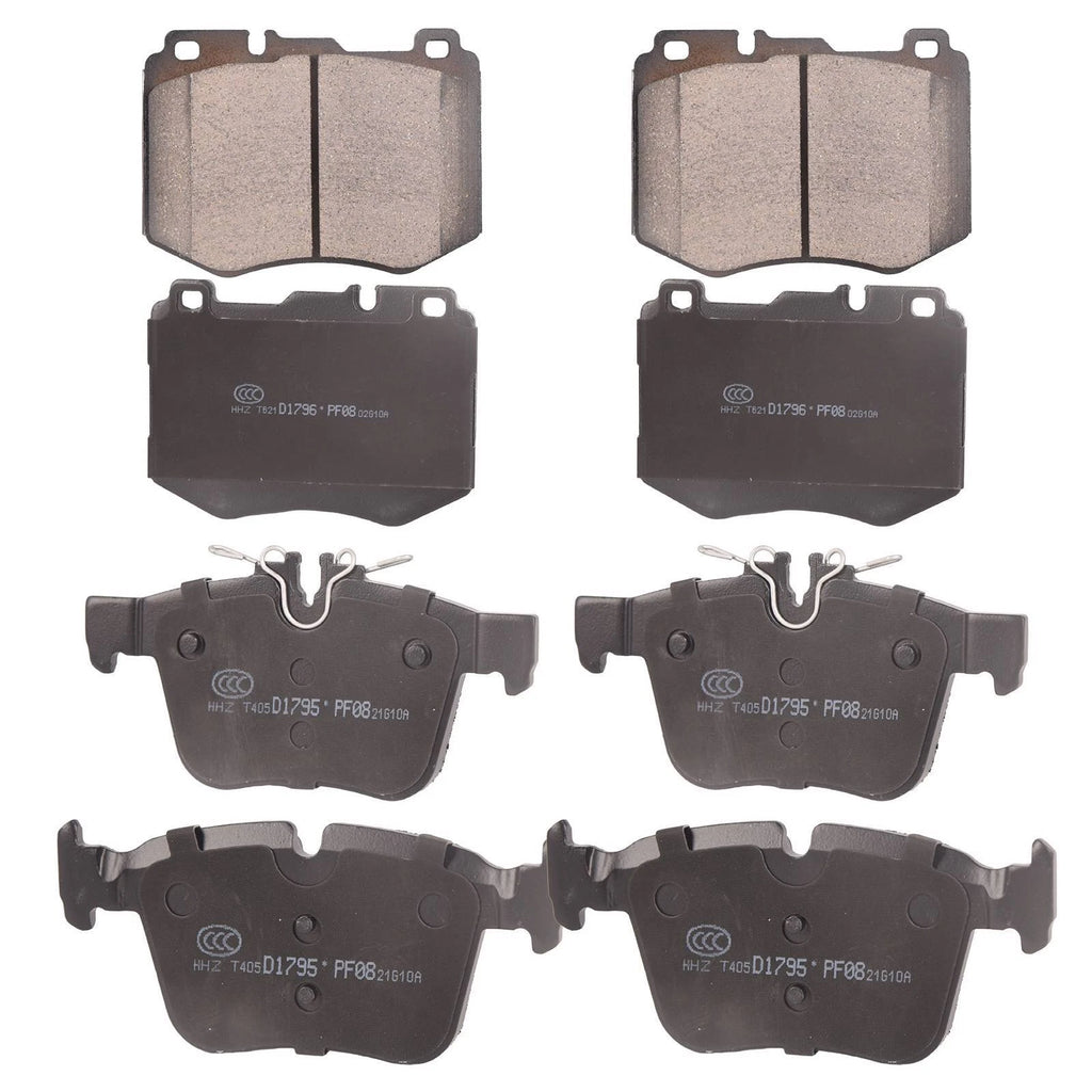 8X Ceramic Brake Pads Kit for Mercedes Benz C300 (2016-2021)