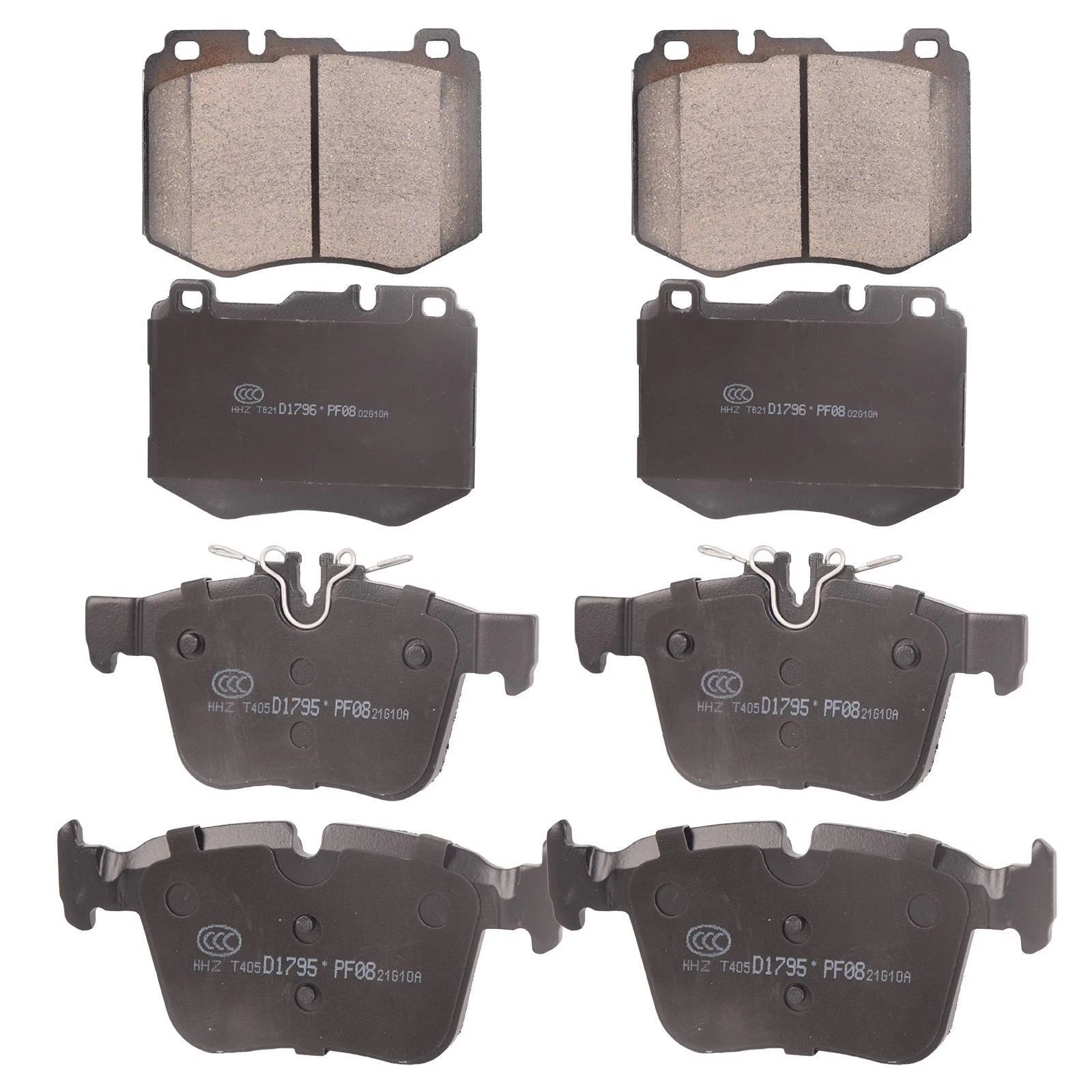 8X Ceramic Brake Pads Kit for Mercedes Benz C300 (2016-2021)