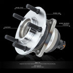 Set of 2 Wheel Bearings & Hubs for Chrysler Town & Country, Voyager, Grand Caravan (2001–2007)