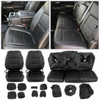 Full Kit Seat Covers for Chevy Silverado LT (2019–2021) Black Factory Style