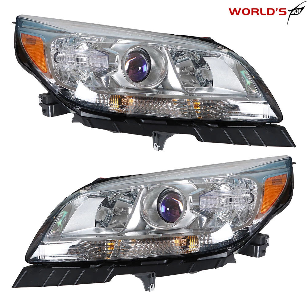 Set of 2 Halogen Projector Headlights for Chevy Malibu (2013–2015)
