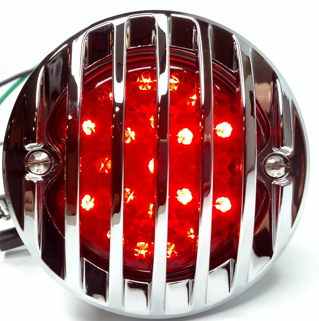 12V LED Tail Lights Replacement for 1933-1936 Ford Car with Chrome Grille