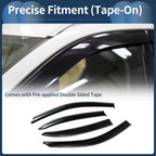 Set of 4 Window Deflectors for Chevrolet Malibu (2013) - Black Vent Visors