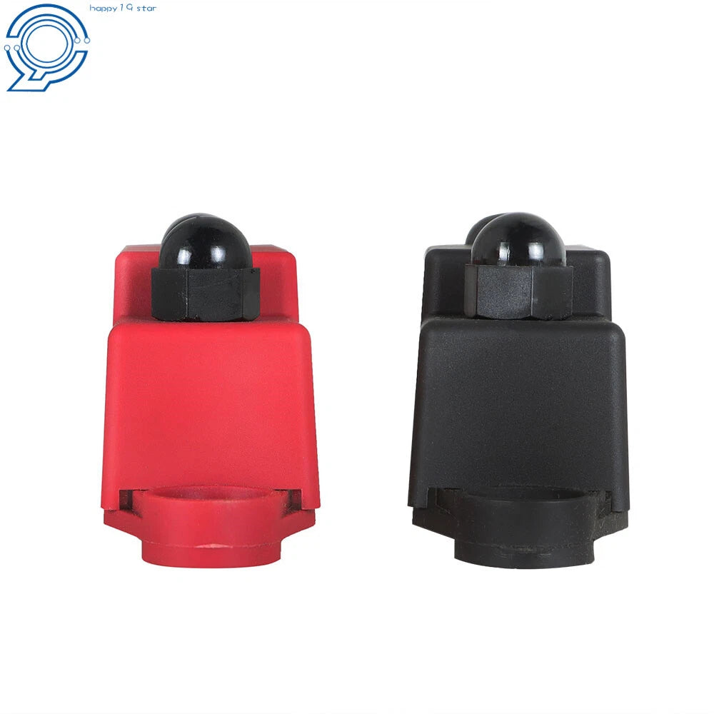 Set of 2 Red and Black Busbars for Power Distribution 12V 250A