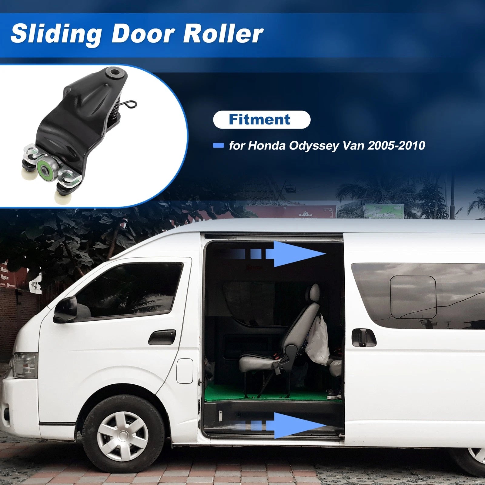 Left Center Sliding Door Roller for Honda Odyssey (2005–2010) 72561SHJA21