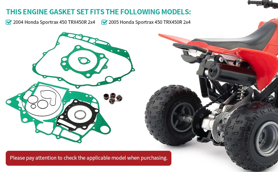 Complete Gasket Kit Set for Honda TRX450R Sportrax 450 (2004–2005)