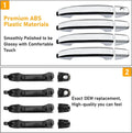 Set of 4 Chrome Exterior Door Handles for Chevrolet Silverado 1500 (2014–2017)