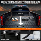 Retractable Tonneau Cover for Dodge Ram 1500 (2009–2026) w/ Mounting Rails