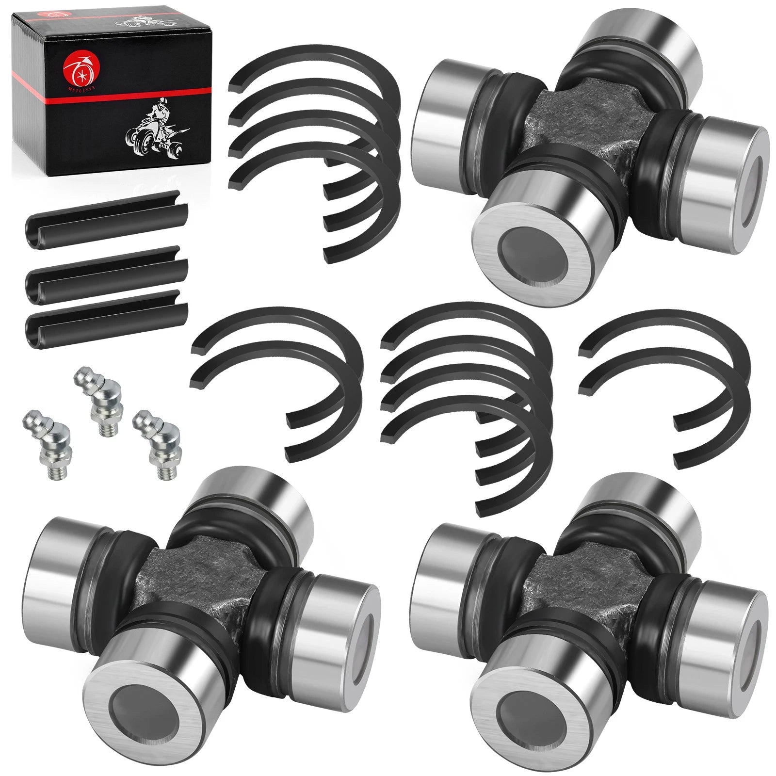 3PCS Front & Rear Prop Shaft U-Joint for Polaris Ranger Crew (2008-2023)