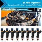 8x Fuel Injectors for Indmar Mercruiser Volvo Penta Porsche (2007–2016)