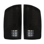 Set of 2 LED Tail Lights Housing Black for Dodge Ram 1500 2500 3500 (2002–2006)